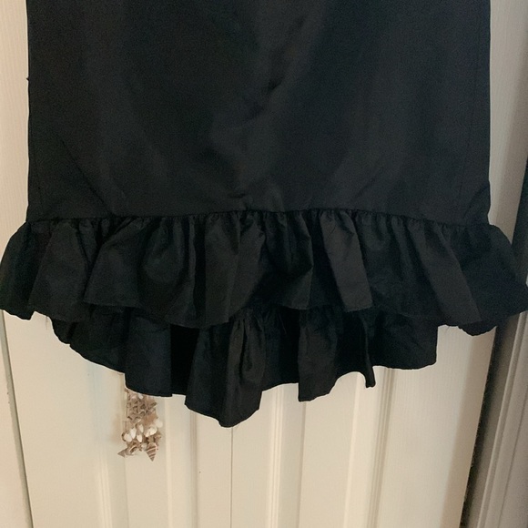 Black Betsy Johnson Evening strapless mermaid dress w/ ruffles & boning size 4 - Picture 2 of 9